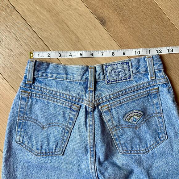 Vintage RARE Levi's Native Blue High Waisted Rise Jeans Light Wash Straight Sz 7 - Picture 6 of 11